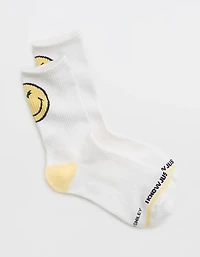 Aerie Ribbed Cotton Crew Socks