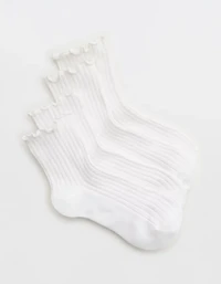 Aerie Lettuce Edge Bobby Sock 2-Pack