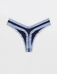 SMOOTHEZ Microfiber Lace Thong Underwear