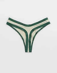 SMOOTHEZ Microfiber Lace Thong Underwear