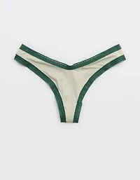 SMOOTHEZ Microfiber Lace Thong Underwear