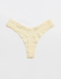 SMOOTHEZ Microfiber Lace Thong Underwear