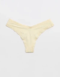 SMOOTHEZ Microfiber Lace Thong Underwear