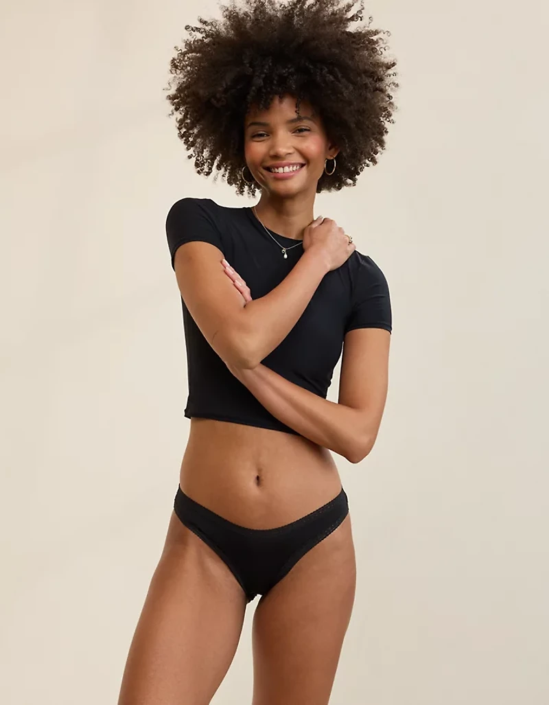 SMOOTHEZ Microfiber Lace Bikini Underwear