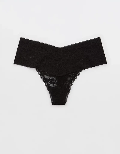 Show Off Vintage Lace Wide Waistband Thong Underwear