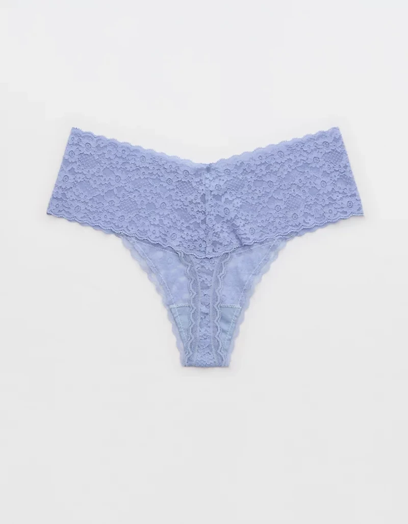 Show Off Vintage Lace Wide Waistband Thong Underwear