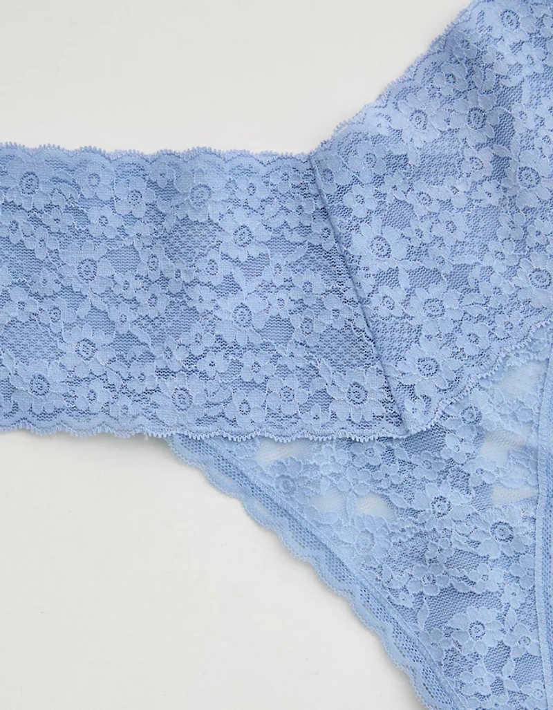 Show Off Vintage Lace Wide Waistband Thong Underwear