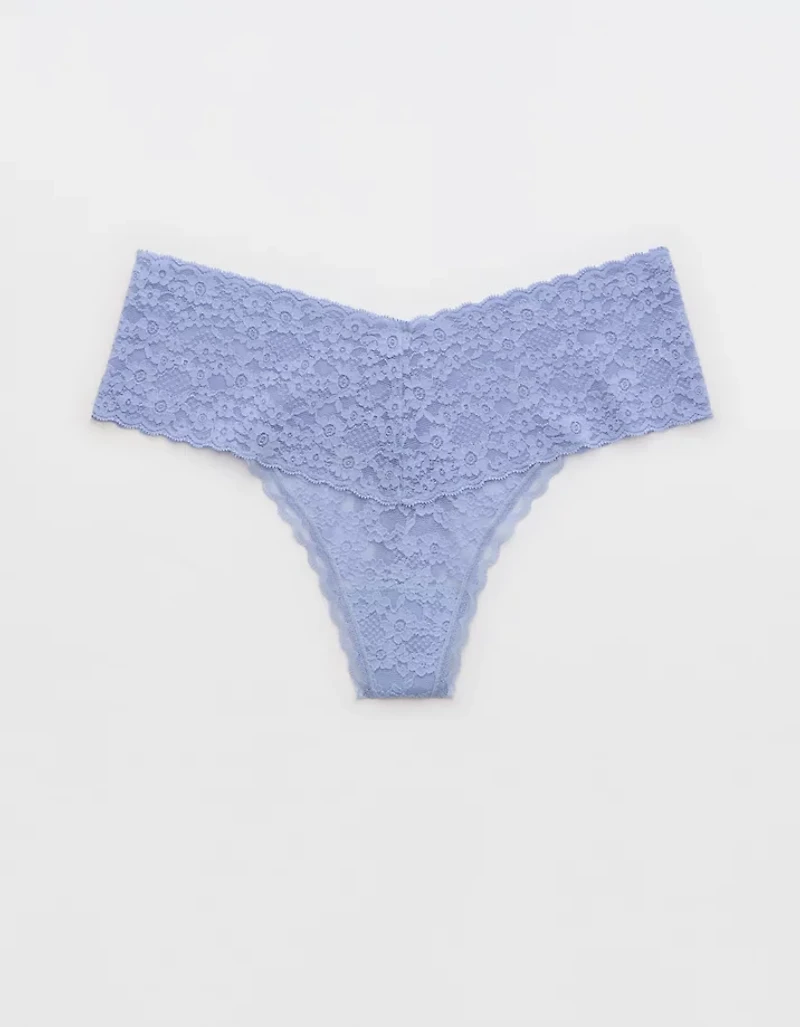 Show Off Vintage Lace Wide Waistband Thong Underwear