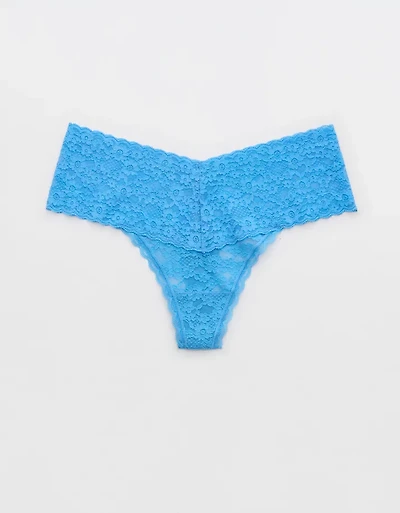 Show Off Vintage Lace Wide Waistband Thong Underwear