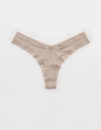 SMOOTHEZ Microfiber Lace Thong Underwear