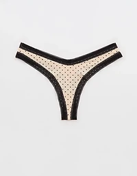 SMOOTHEZ Microfiber Lace Thong Underwear