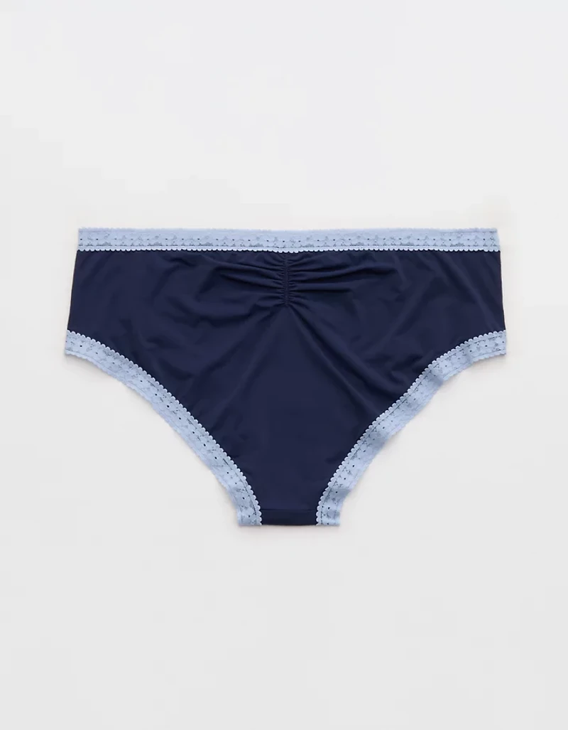 SMOOTHEZ Microfiber Lace Cheeky Underwear