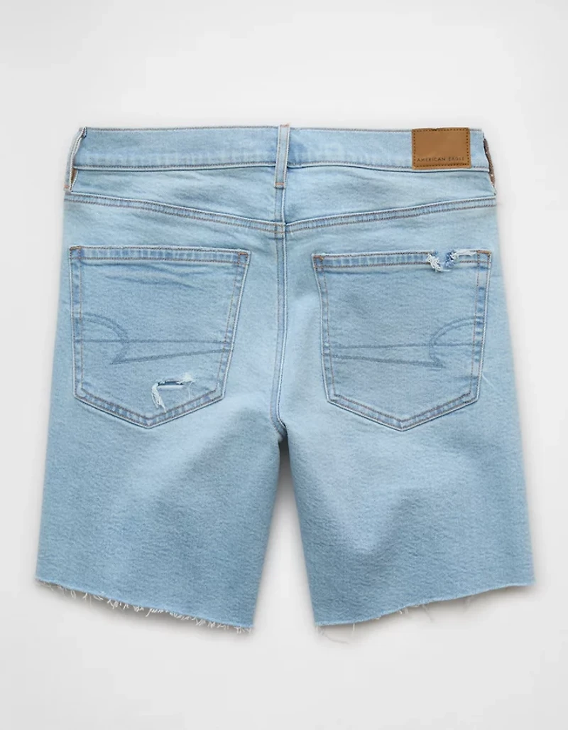 AE 8" Strigid Ripped Perfect Denim Bermuda Short