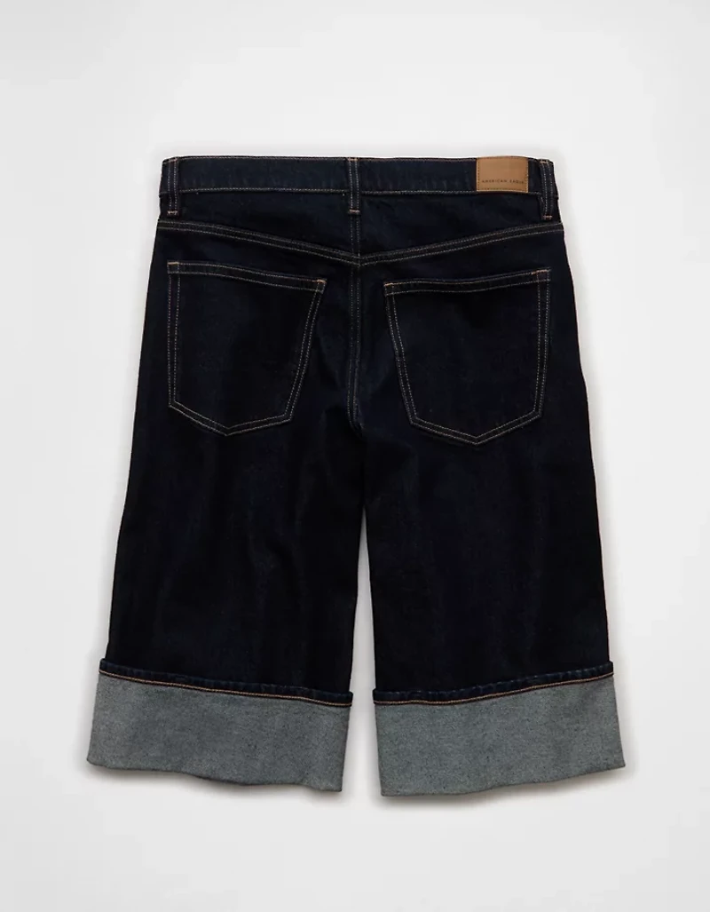 Short en jean à taille basse extensible de 15 po AE