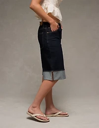 Short en jean à taille basse extensible de 15 po AE