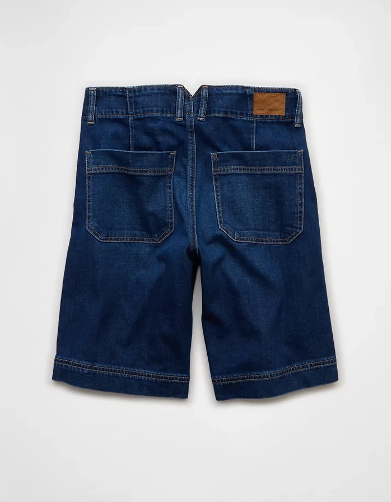 Short en jean à taille haute extensible Drapé de rêve 11 po AE