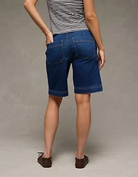 Short en jean à taille haute extensible Drapé de rêve 11 po AE