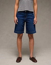 Short en jean à taille haute extensible Drapé de rêve 11 po AE