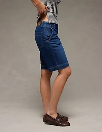 Short en jean à taille haute extensible Drapé de rêve 11 po AE