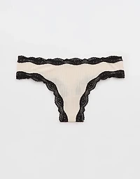 Superchill Modal Lace Thong Underwear