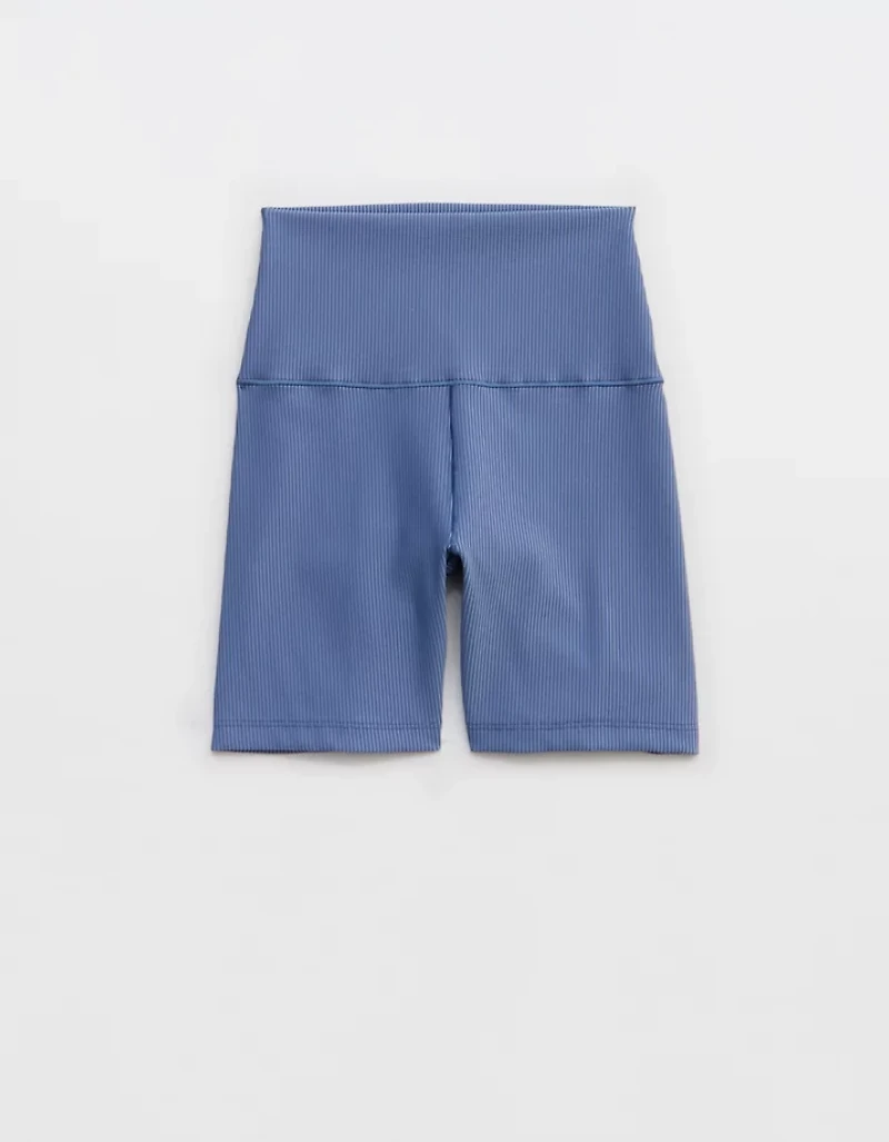 OFFLINE By Aerie Stripe Rib High Waisted 5" Bike Short