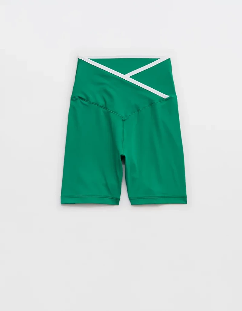 OFFLINE By Aerie Real Me Tipped Crossover High Waisted 5" Bike Short