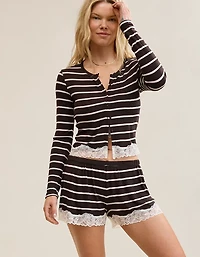 OVERSLEPT by Aerie Real Soft® Ribbed Pajama Short