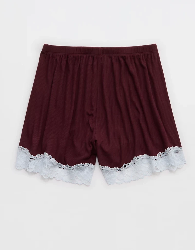 OVERSLEPT by Aerie Real Soft Ribbed Pajama Short