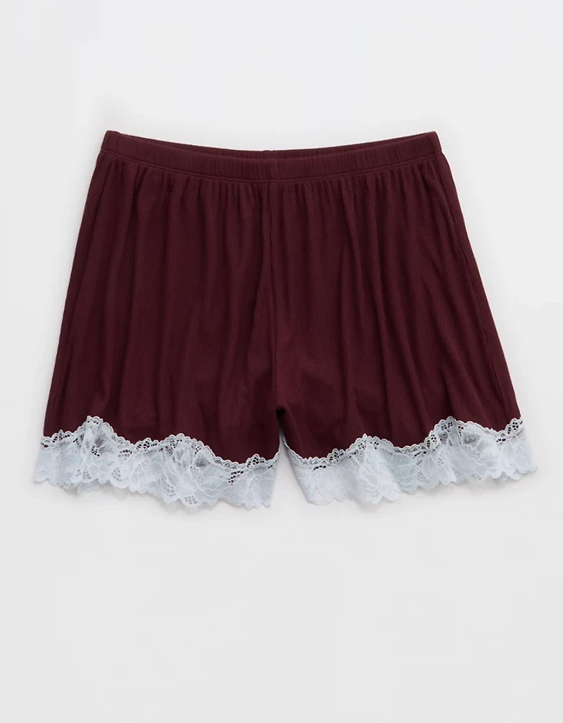 OVERSLEPT by Aerie Real Soft Ribbed Pajama Short