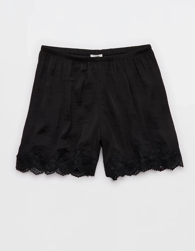 Aerie Night Out Satin Lace Boxer