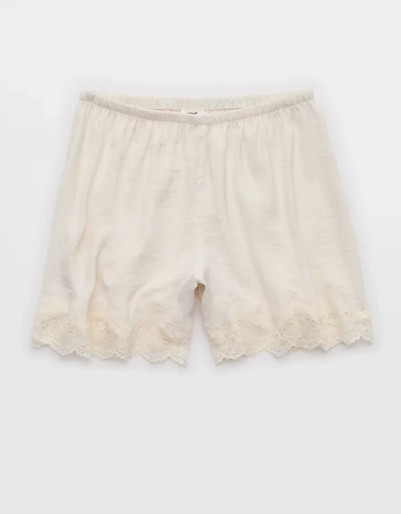 Aerie Night Out Satin Lace Boxer