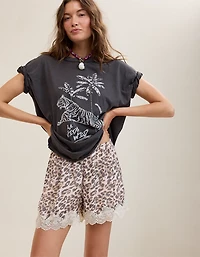 Aerie Night Out Satin Lace Boxer