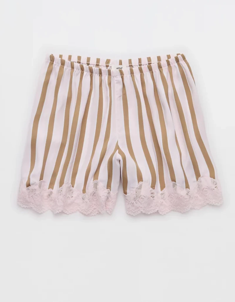 Aerie Night Out Satin Lace Boxer