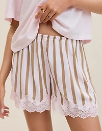 Aerie Night Out Satin Lace Boxer