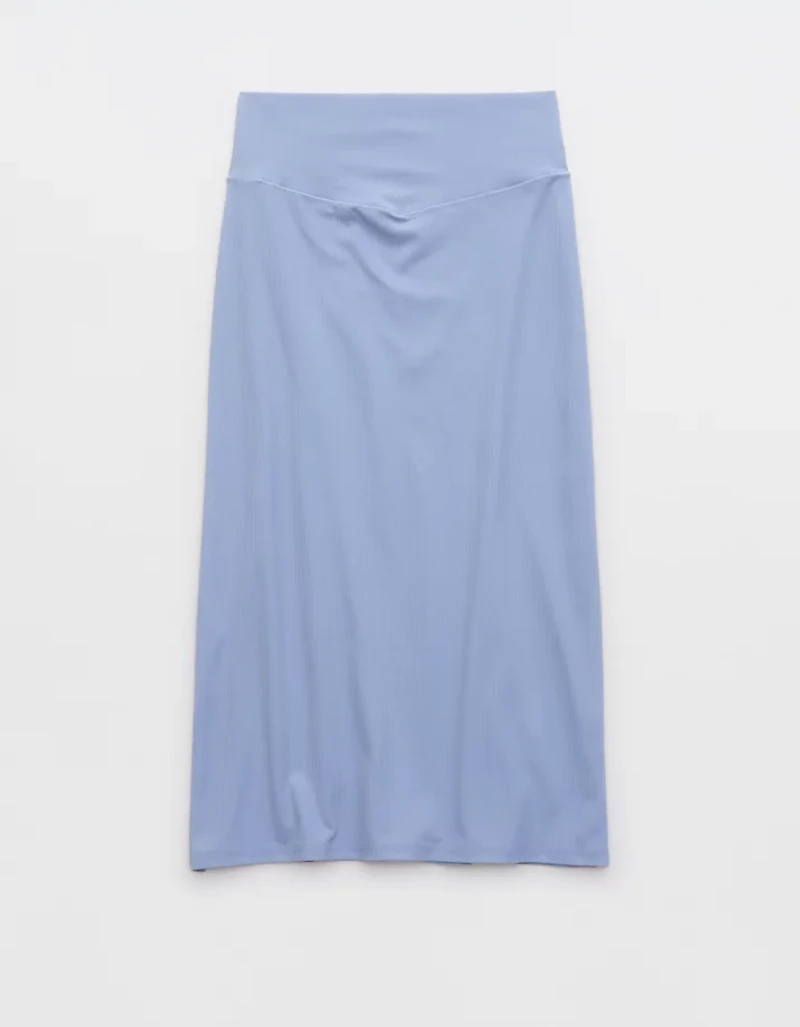 OFFLINE By Aerie Real Me XTRA Ribbed Midi Skirt