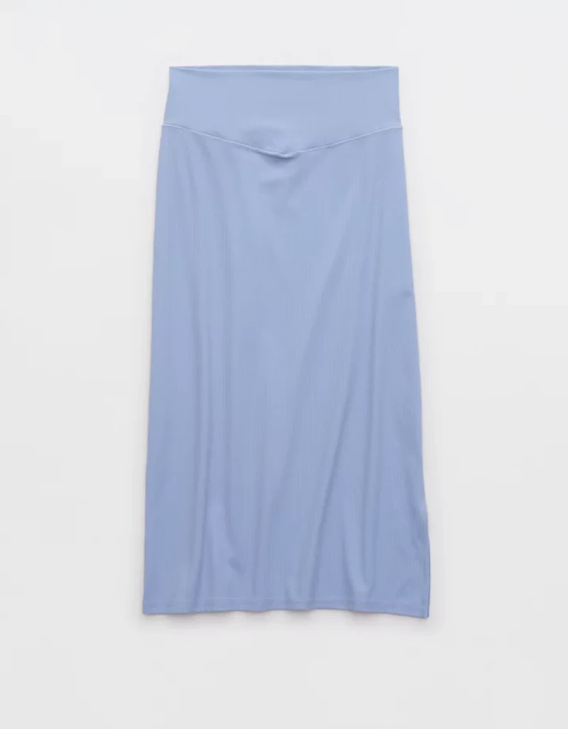 OFFLINE By Aerie Real Me XTRA Ribbed Midi Skirt