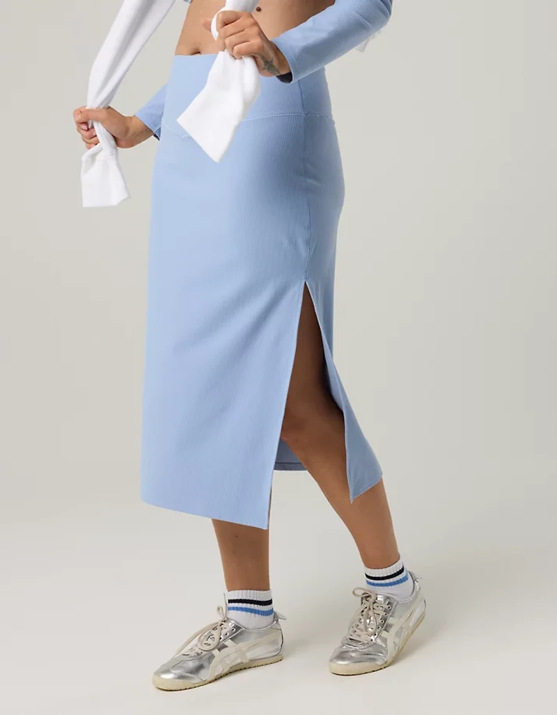 OFFLINE By Aerie Real Me XTRA Ribbed Midi Skirt