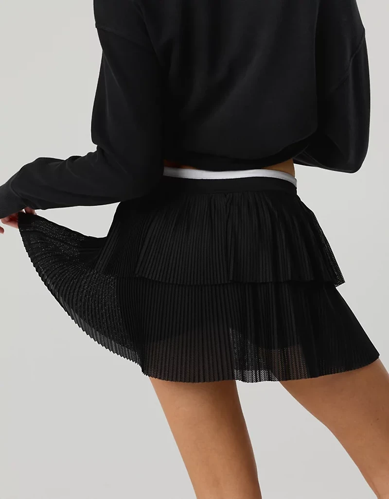 OFFLINE By Aerie Real Me Pleated Mesh Skort