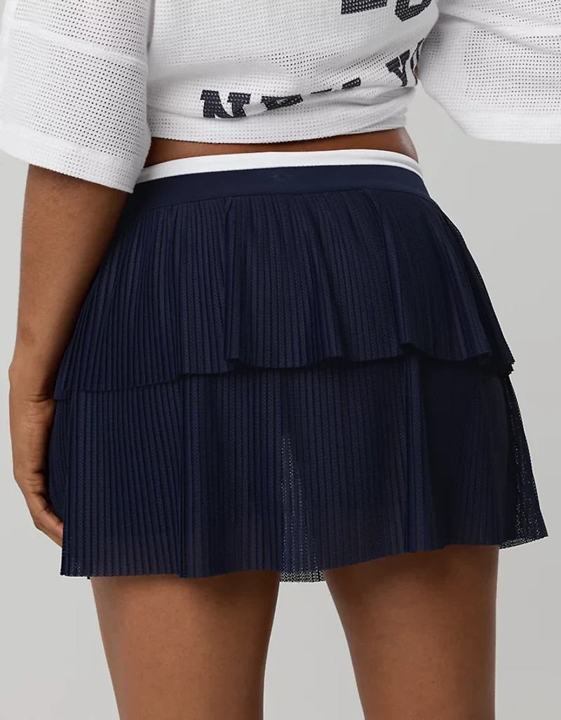 OFFLINE By Aerie Real Me Pleated Mesh Skort