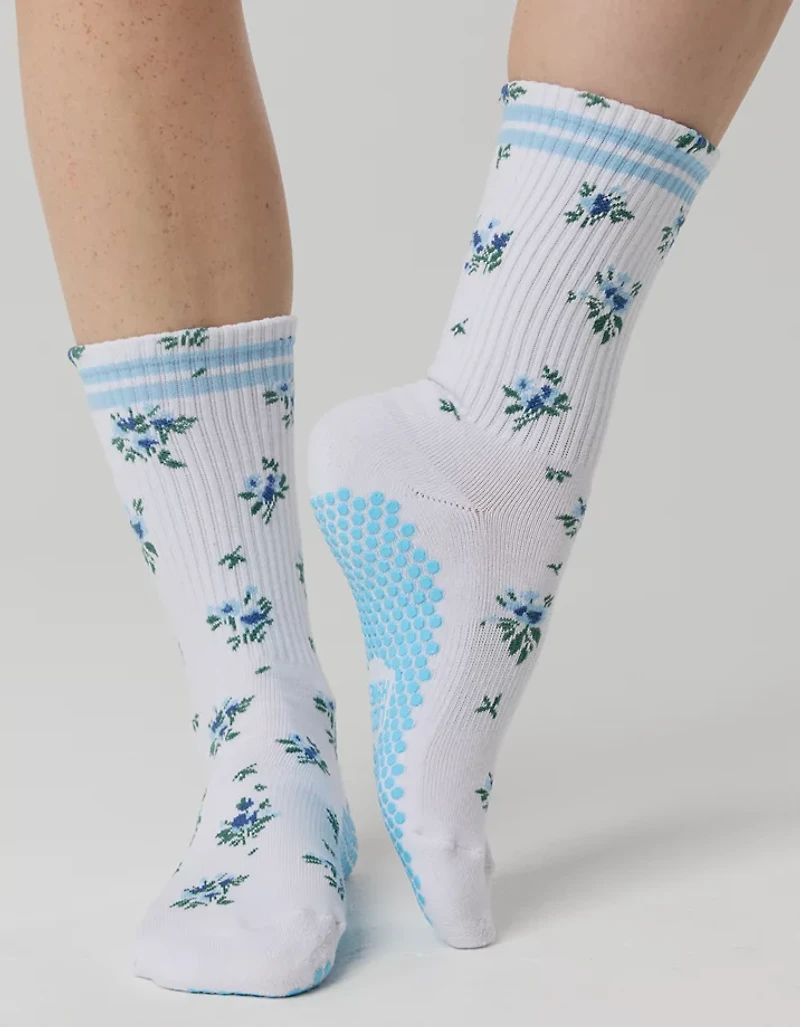 LUCKY HONEY Flower Grip Socks