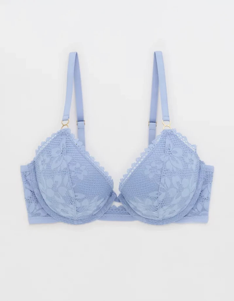 Show Off Lace Plunge Push Up Bra