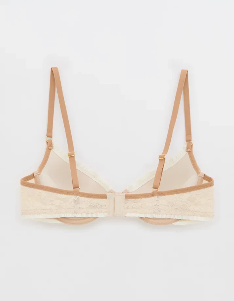 Show Off Vintage Lace Plunge Push Up Bra
