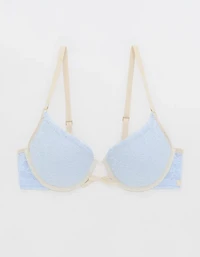 Show Off Vintage Lace Plunge Push Up Bra