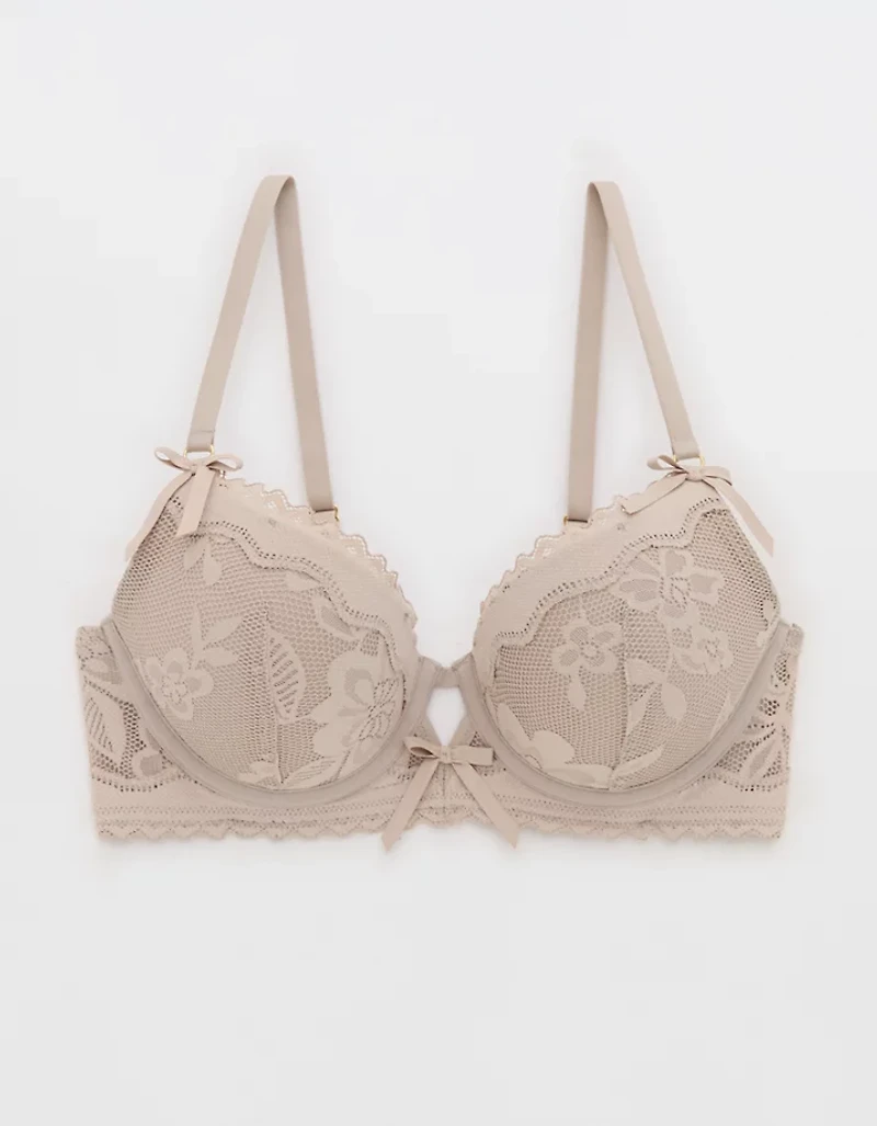 Show Off Feeling Femme Lace Plunge Push Up Bra