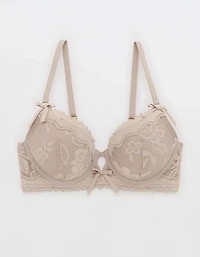 Show Off Feeling Femme Lace Plunge Push Up Bra