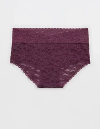 Show Off Vintage Lace Wide Waistband Boybrief Underwear