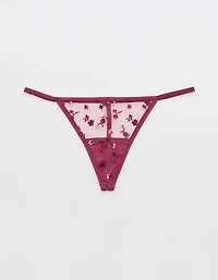 Show Off Embroidery String Thong Underwear