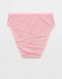 Show Off Flocked Vintage Lace High Waisted Bikini Underwear