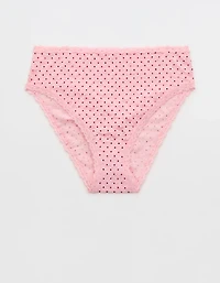Show Off Flocked Vintage Lace High Waisted Bikini Underwear