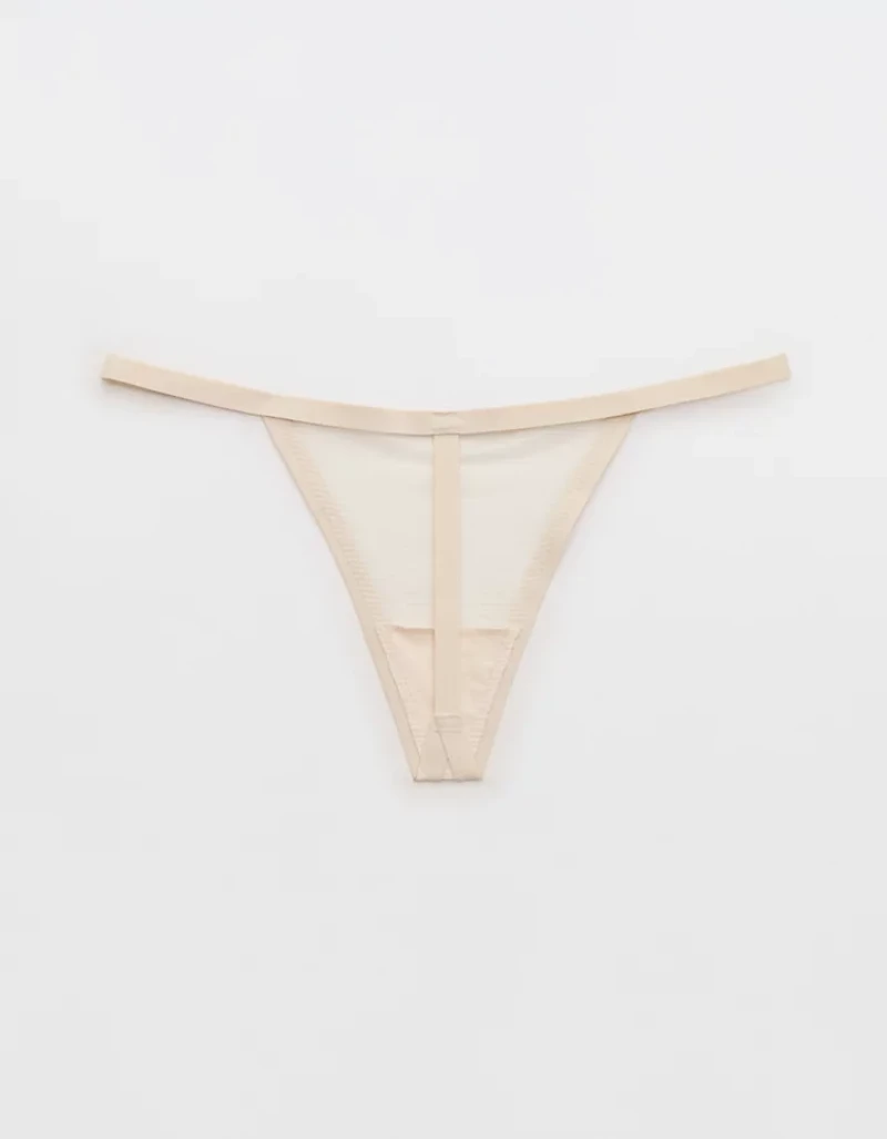 SMOOTHEZ Sheer Stripe Thong Underwear